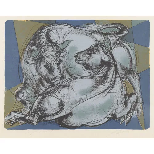 Hans Erni — Stier und Kuh.