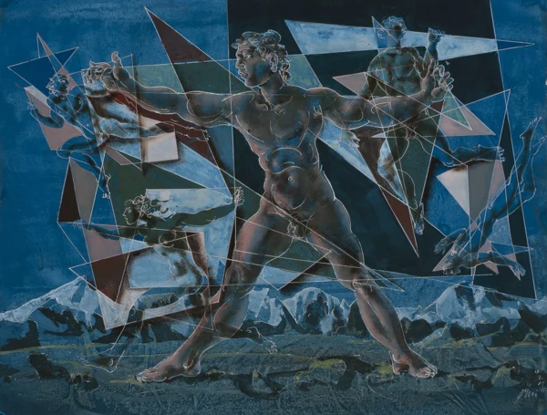 Hans Erni — Training der Gleitschirmflieger, 2001