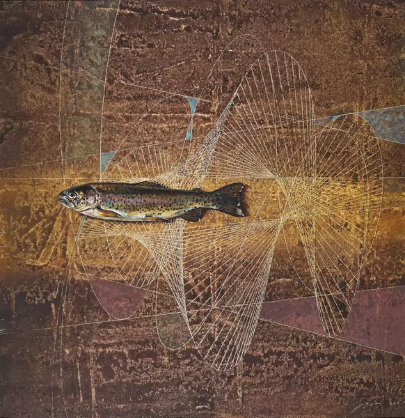«Spirales et truite» – 1956 – Hans Erni