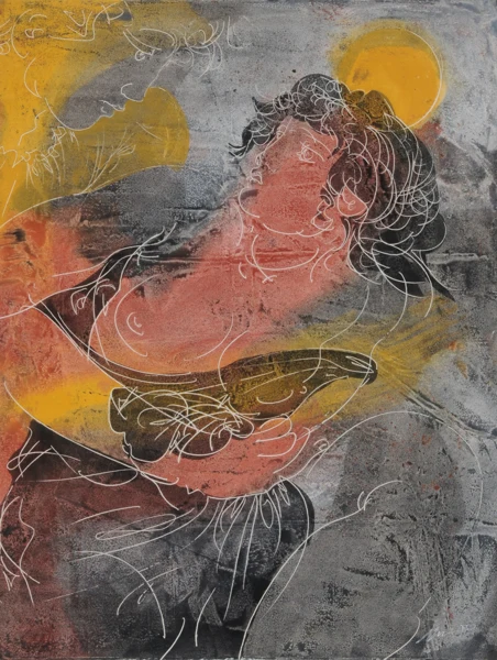 Hans Erni — Beängstigte, 1975