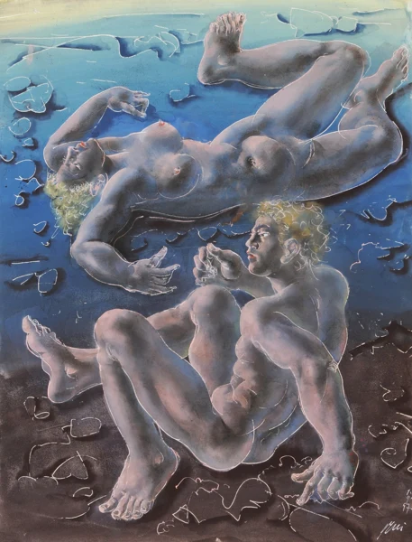 Hans Erni — Junges Paar, 1997