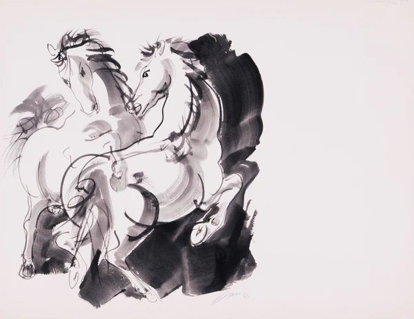 Hans Erni — Zwei Pferde, 1963