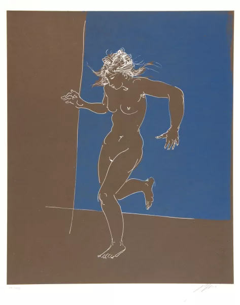 Hans Erni — Schreitendes Mädchen, 1970