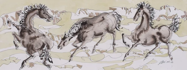 Hans Erni — Pferde auf der Koppel, 2006