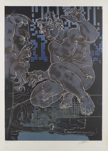 Hans Erni — Hans ERNI (1909-2015) "Socrate et la jeunesse"