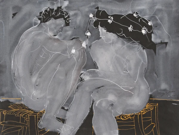 Hans Erni — Sitzendes Paar, 1964