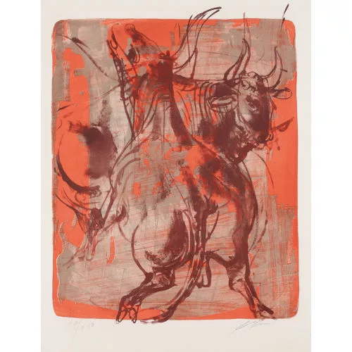 Hans Erni — Kuh und Stier.