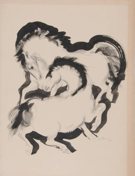 Hans Erni — Zwei Pferde, 1954
