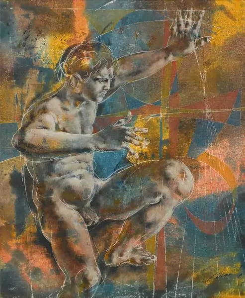 HANS ERNI — Komposition mit männlicher Aktfigur. 1965. — Koller Auktionen