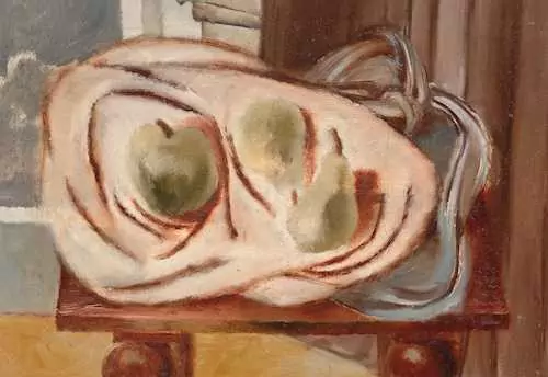 HANS ERNI — Zwei Birnen und Apfel. 1932. Verso: Frauenakt. — Koller Auktionen