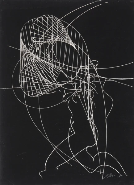 Hans Erni — Frauenakt in Spirale, 1970
