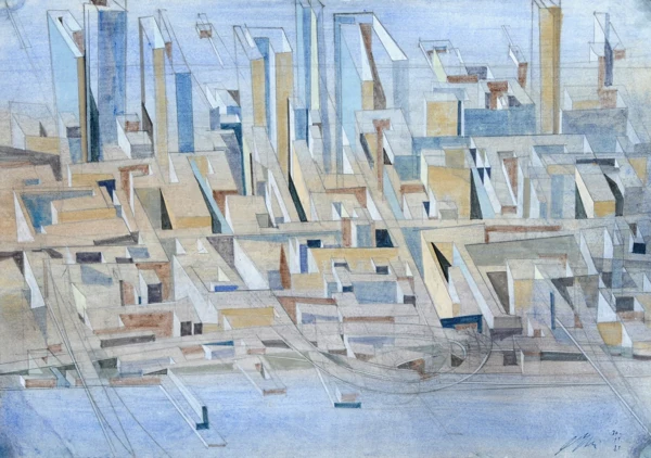 Hans Erni — Stadt Monotonie II., 1981