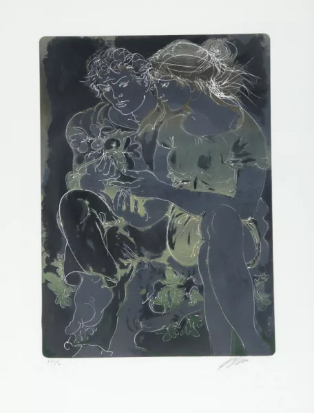 Hans Erni — Paar mit Feigenzweig, 1975
