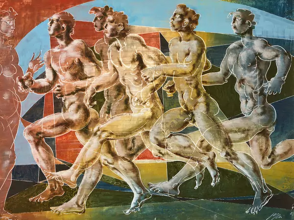 «Fünf Läufer vor dem Ziel» – 1982 – Hans Erni