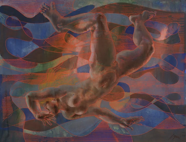 Hans Erni — Taucherin, 1983