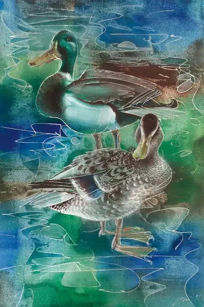 HANS ERNI — Zwei Enten. 1991. — Koller Auktionen