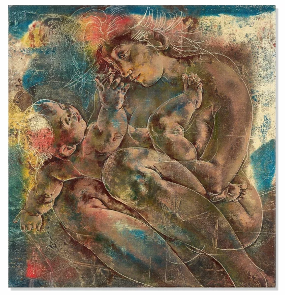 Hans Erni — Mutter mit Kind, 1965