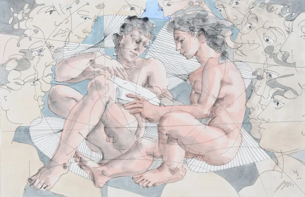 Hans Erni — Lesendes Paar, 2011