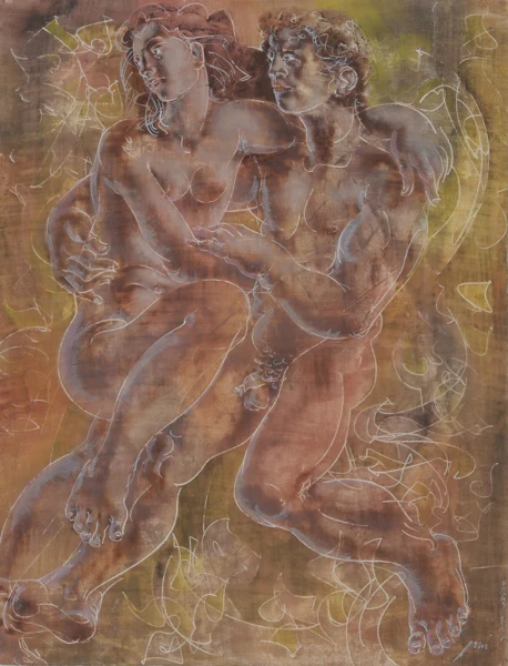 Hans Erni — Liebespaar, 1987