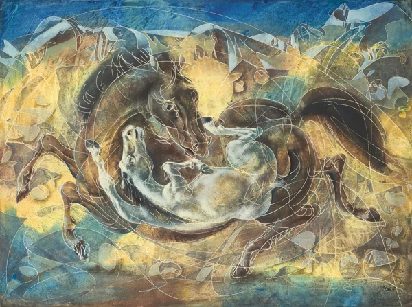 Hans Erni — Pferde, 1988