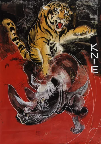 Hans Erni — Plakat. Knie, 1972