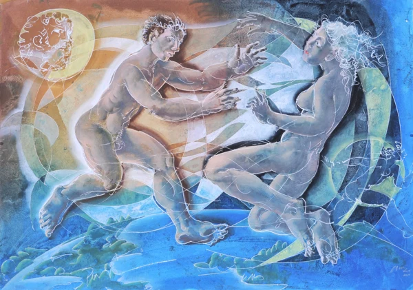 Hans Erni — Tag verdrängt Nacht, 2000