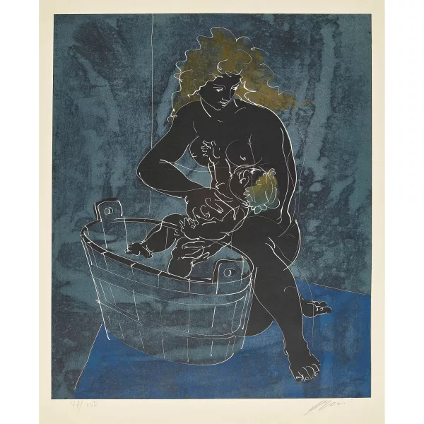 Hans Erni — "Mutter und Kind badend".