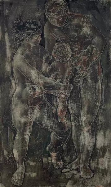 HANS ERNI — Mutter, Vater und Kind. 1953. — Koller Auktionen