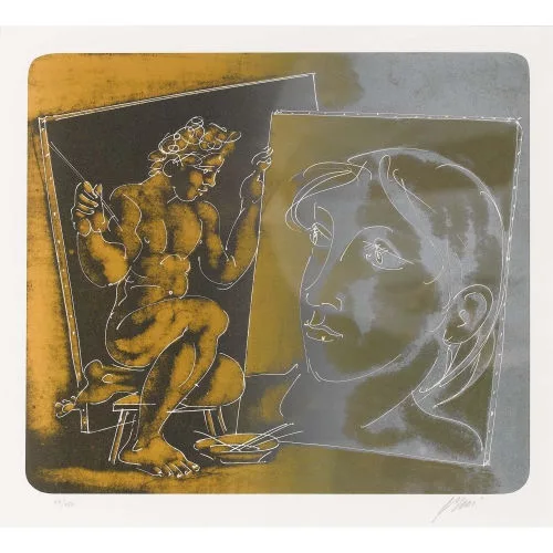 Hans Erni — "Atelier-Szene".