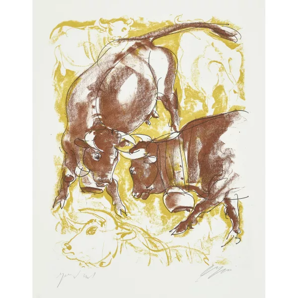 Hans Erni — "Kampf der Leitkühe".