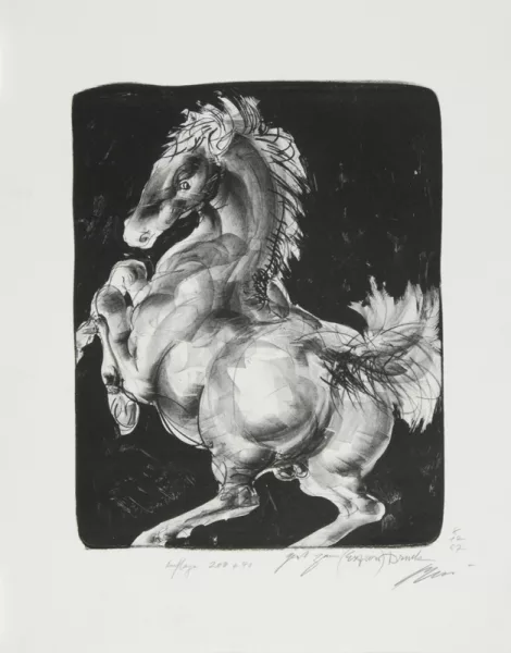 Hans Erni — Sich aufbäumendes Pferd, 1967