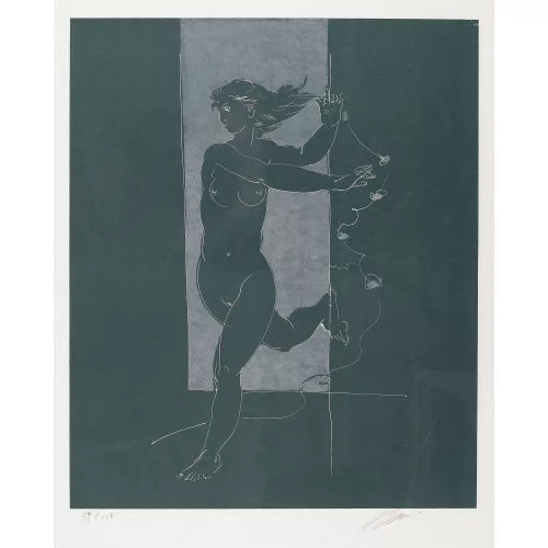 Hans Erni — "Mädchen mit Girlande".