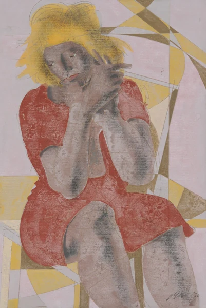 Hans Erni — Sitzendes Mädchen, 2010