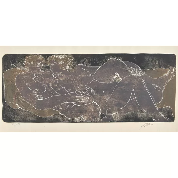 Hans Erni — "Liegendes Liebespaar".