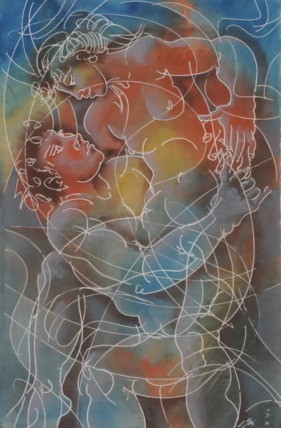 Hans Erni — Junges Paar, 1986