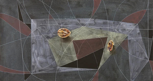 Hans Erni — Komposition mit Baumnüssen, 1980