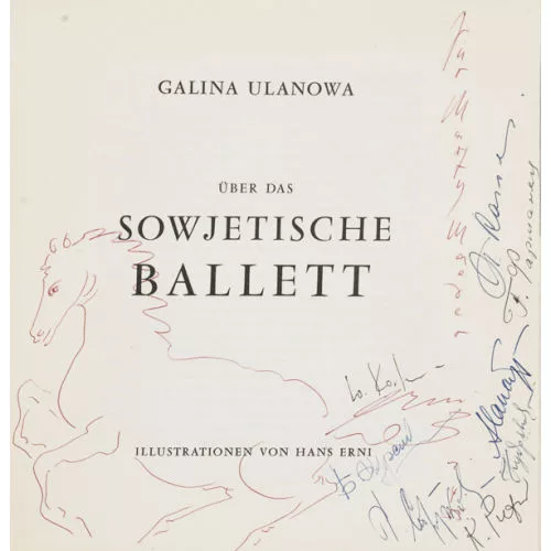 Hans Erni — Galina Ulanowa: "Über das sowjetische Ballett".