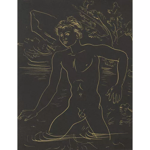 Hans Erni — Jüngling im Wasser.