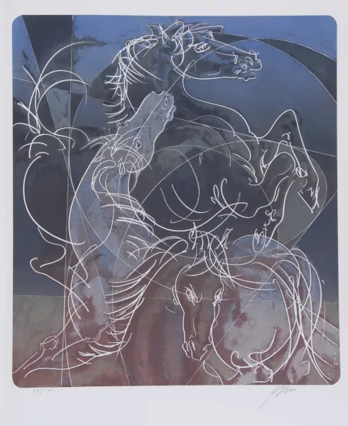 Hans Erni — Drei Pferde, 1984