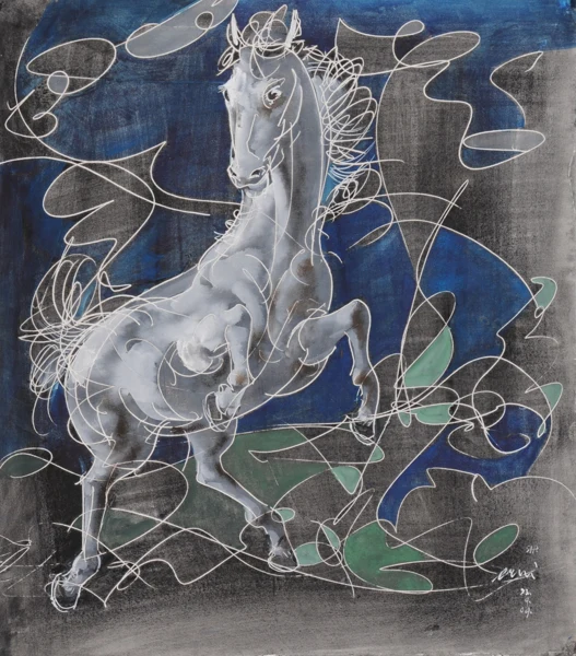 Hans Erni — Steigendes Pferd, 2009