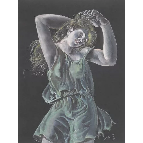 Hans Erni — Mädchen mit hochgestecktem Haar.