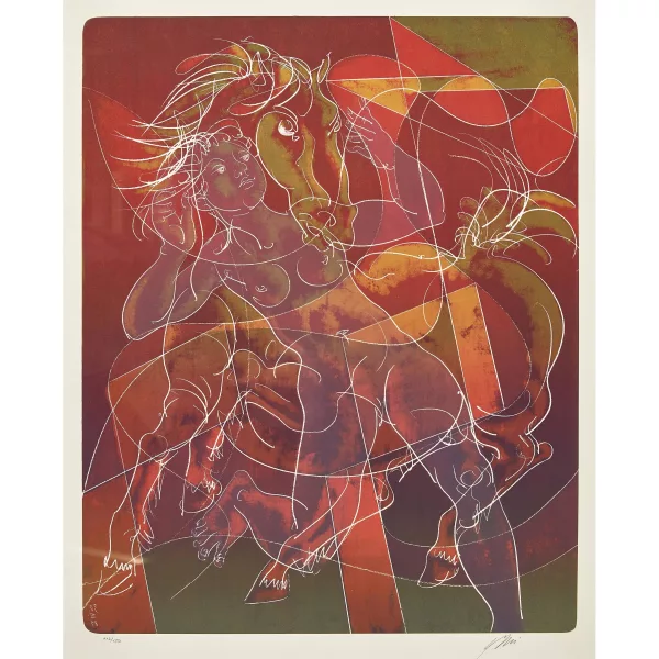 Hans Erni — "Reiterin, Rot".