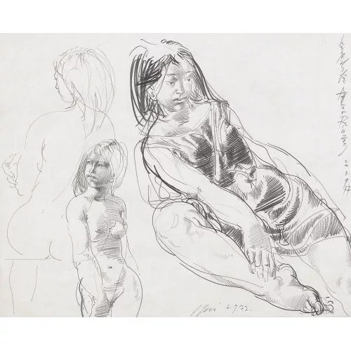 Hans Erni — Drei junge Frauen.