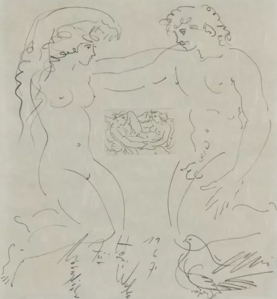 Hans Erni — Liebespaar, 1967