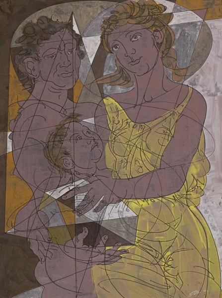 Hans Erni — Junge Familie, 1984