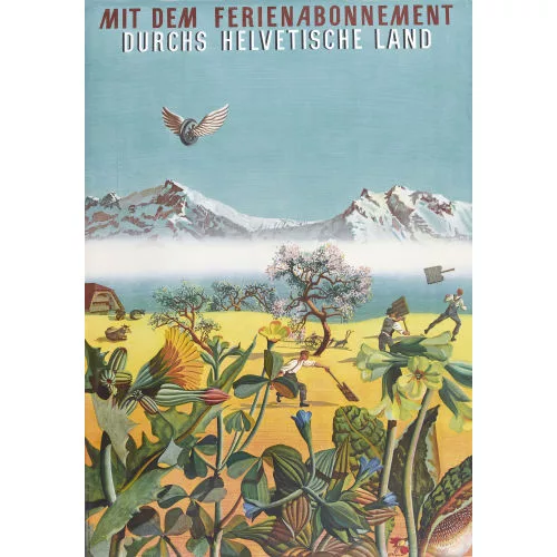 Hans Erni — "Mit dem Ferienabonnement durchs helvetische Land".