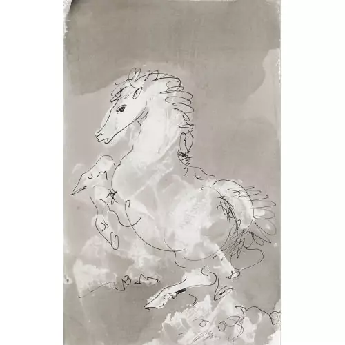 Steigendes Pferd