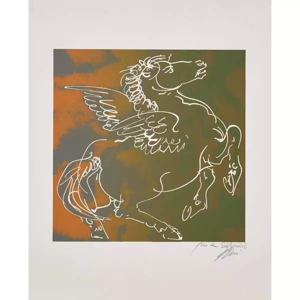 "Pegasus, Ocker/Grün"
