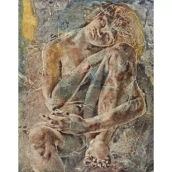 Sitzender Frauenakt