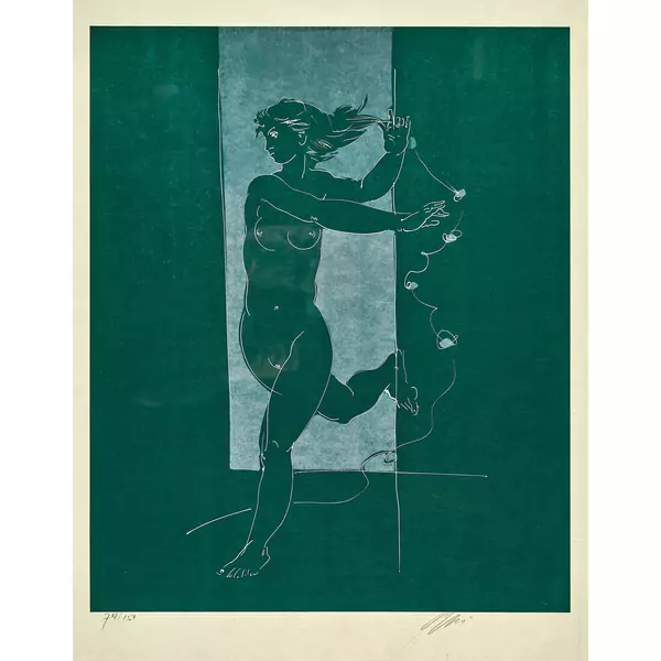 "Mädchen mit Girlande"